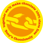 logo together we'll make chocolate 100% slave free